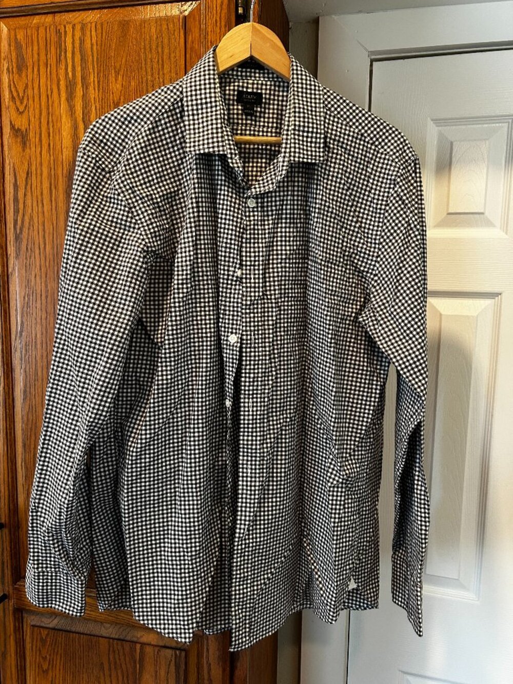 J.Crew Ludlow 120s 2-Ply Spread Brown Gingham Dress Shirt XL